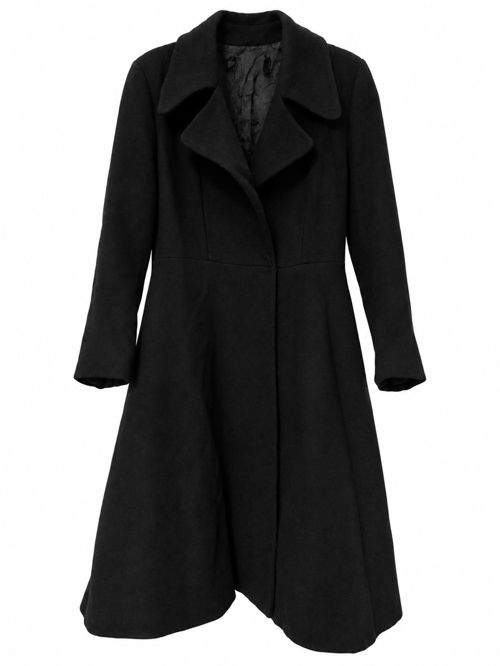 Dolce & Gabbana Black Long Tailored Wool Coat